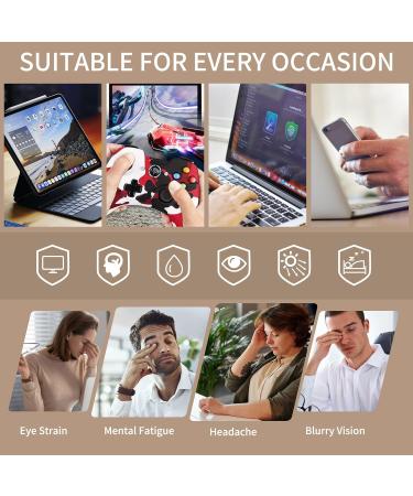 Blue Light Blocking Glasses - Vintage Oversized Cat Eye for Women & Men | Anti Eyestrain & UV Protection - AB3304 Bright Black - Buy Online on GoSupps.com