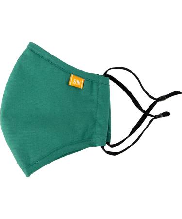 Spring Notion Reusable Hunter Green Cloth Face Mask - Washable Solid Color Medium Size (Pack of 1) - International Shipping Available - Buy Online on GoSupps.com