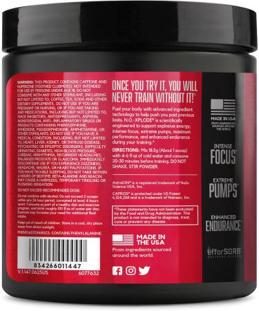 BSN N.O.-XPLODE Pre Workout Powder Energy Supplement for Men and Women with Creatine and Beta-Alanine Grape 16 Servings 0.65 Pound (Packaging May Vary) - Buy Online on GoSupps.com