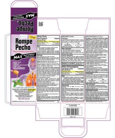 ROMPE PECHO MAX Severe Cold and Flu Syrup 8 FL Oz - Pack of 1 - Buy Online on GoSupps.com