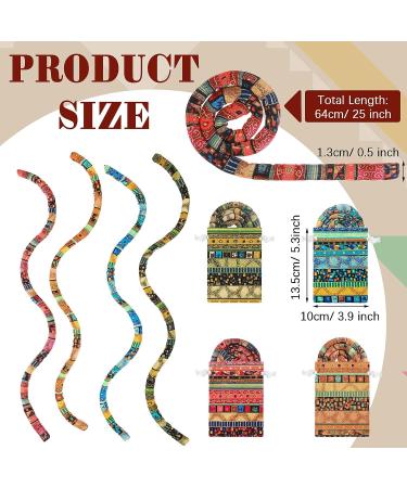 Spiral Lock Hair Tie Dreadlock Accessories - Colorful, Bendable Iron Wire Bands for Thick Curly Hair - 4 Pcs with Bags - Buy Online on GoSupps.com