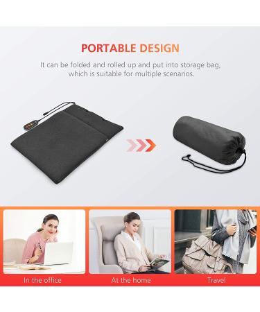 Comfier 2-in-1 Foot Warmer & Heating Pad | Large Washable Size, 12V Safety Voltage | Auto Shut Off, Feet Warmer for Women & Men | Heating Blanket for Cramps - Dark Gray - Buy Online on GoSupps.com