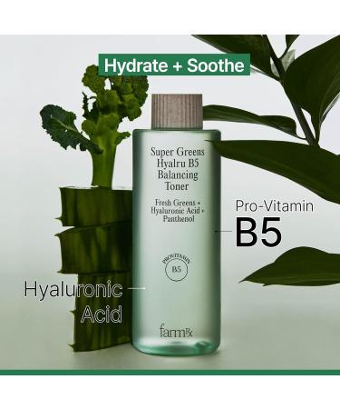 Farm Rx Super Greens Hyalru B5 Toner | Lightweight Hydrating Vegan Korean Skin Care - 6.4 fl oz - Buy Online on GoSupps.com