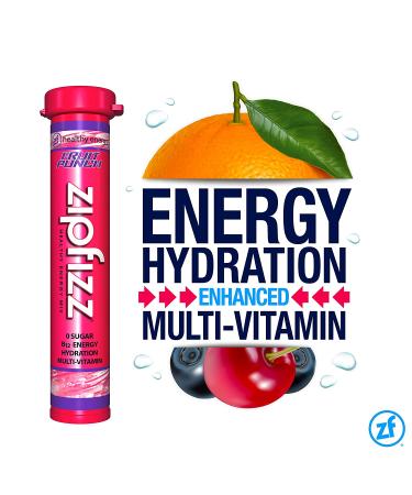 Zipfizz Fruit Punch Energy Mix - Healthy B12 Sports Drink, 20 Tubes (0.39 oz Each) - Buy Online on GoSupps.com