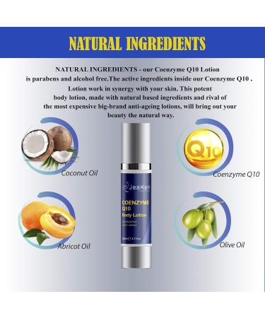 JeaKen - Vegan Coenzyme Q10 Firming Lotion - Anti-Age Formula for Wrinkles - Hydrating Body Care for Men & Women - Ideal for Very Dry Skin - 50ml - Buy Online on GoSupps.com