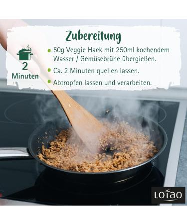 Lotao Veggie Hack Bio (1000g) - High-Protein Vegan Meat Substitute | Sustainable Pea Protein & Jackfruit for Bolognese Burgers Chili & More - Buy Online on GoSupps.com
