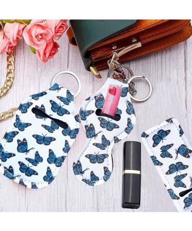 SEIHDHIK Butterfly Style Travel Keychain Holders Set - Chapstick Holder, Wristlet Lanyards, Travel Bottle Keychain Holders - Buy Online on GoSupps.com