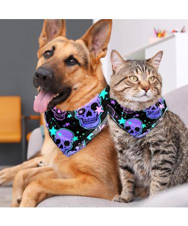 Shop Colorful Dog Scarves - Triangular Scarves for Small Medium & Large Dogs & Cats - 2 Pack - Buy Online on GoSupps.com