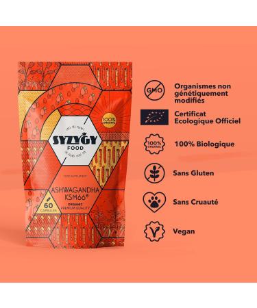 SYZYGY FOOD | Ashwagandha KSM-66 600mg | 60 Capsules 60 Day Treatment | No Excipients | 30mg Withanolides | Withania Somnifera | Vegan | Certified Organic | Made in EU - Buy Online on GoSupps.com