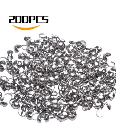 200Pcs Stainless Steel Calottes End Crimps for Jewelry Making - Buy Online on GoSupps.com