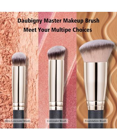 Daubigny Pro Kabuki Makeup Brushes Set - Premium Synthetic Bristles for Flawless Liquid Foundation Application - 3pcs Black Brushes - Buy Online on GoSupps.com