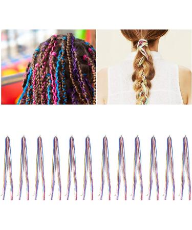 Hair Tinsel Durable Braiding Hair String Styling Braiding Hair String Beautiful hair Tinsel Kit for Party Individual Use(6mm color flat hair rope) - Buy Online on GoSupps.com