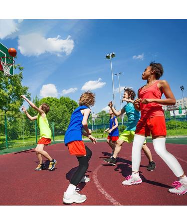 Kids Long Compression Leg Sleeves - Non Slip UV Protection for Basketball, Running - Youth Thigh Calf Support - Small - Buy Online on GoSupps.com
