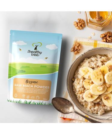Organic Maca Powder by TheHealthyTree Company - Peruvian Raw Maca Root (500g) - Vegan Superfood for Smoothies, Oats, and Baking - High in Vitamin B2, Fiber, Iron, and Calcium - Buy Online on GoSupps.com