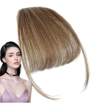 Bang Clip in Hair Extensions Human Hair Bangs Extensions | Natural Color Clip on Neat Bangs Hair Extension Human Hair Bangs Extensions Stylish Hair Bangs Fringe Hairpieces Light Brown - Buy Online on GoSupps.com