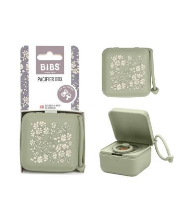 BIBS X Liberty Schnuller Box with rubber band.Sterilizer box for pacifiers.100% BPA free material.Made in Denmark (Capel Sage)