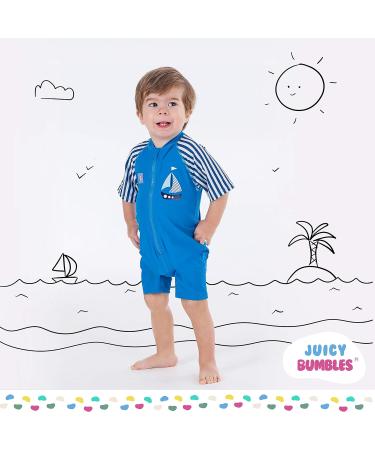 Juicy Bumbles Baby Swimsuit - One Piece Toddler Swimming Costume | Sail Boat Design | 4-5 Years - Buy Online on GoSupps.com