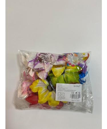 Multicolor Hawaiian Flower Hair Clips - 10 Pcs Dendrobium Orchid for Brides & Girls - Perfect for Weddings & Beach Parties - Buy Online on GoSupps.com