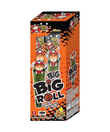 Crispy Seaweed Snack Roll by Tao Kae Noi | Tom Yum Goong Thai Seaweed Sheets | Healthy Nori Chips for Kids and Adults | 6 Pack, 3g Bags