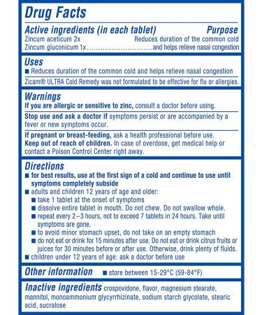 Zicam Ultra Cold Remedy RapidMelts - 18 Quick Dissolve Orange Cream Tablets - Buy Online on GoSupps.com