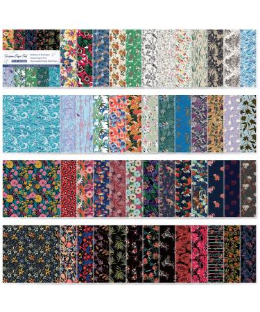 qianshan Origami Paper Kit 50 Sheets 6 Inch Square Double Sided Color 50 Vivid Japanese Washi Chiyo Colors for Hand Crafts Origami Paper Arts Creativity Flowers 50sheets-floewers