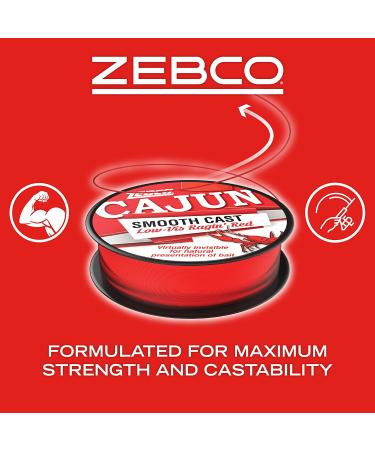 Zebco Cajun Line Smooth Cast Fishing Line Low Vis Ragin Red Quarter Pound  Spool 1450-yard10-pound