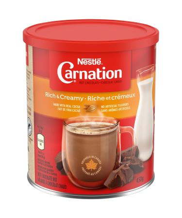 Carnation Hot Chocolate Rich And Creamy Hot Chocolate Canister 450g 6-Pack Chocolate 450 g (Pack of 6)