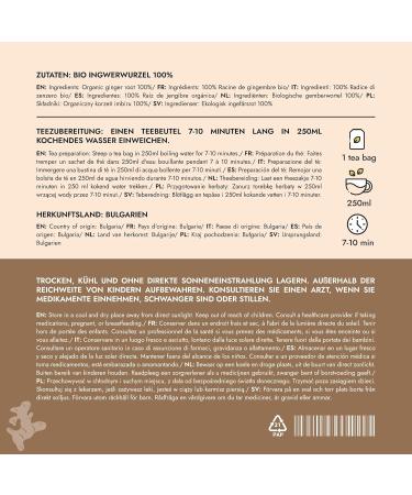  Alpi Nature Alpi Nature Ginger Root Organic Herbal Tea 120 Tea Bags 180 g Pack of 6 x 20 Sachets of 1.5 g - Buy Online on GoSupps.com