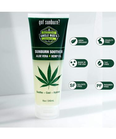 Uncle Buds Sunburn Soother with Cooling Aloe - Soothe and Hydrate Skin - Buy Online on GoSupps.com