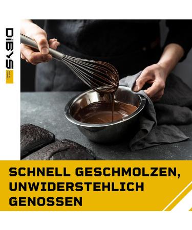 Diby's Belgian Chocolate Drops 900g - Ideal for Fountains & Fondue | Daring Bitter Couverture Chocolate Chips in Gift Box - Buy Online on GoSupps.com