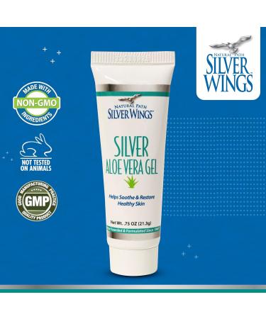 Natural Path Silver Wings 200ppm Silver with Aloe Vera Gel - Soothing Skin Care for Radiant Skin | 0.75 oz - Shop Now - Buy Online on GoSupps.com