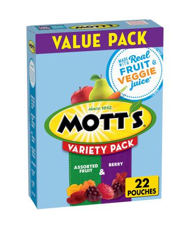 Mott's Fruit Flavored Snacks, Variety Value Pack, Gluten Free, 22 ct - Buy Online on GoSupps.com