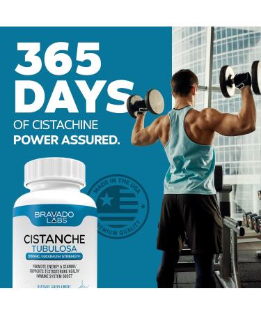 Bravado Labs Cistanche Supplement Testosterone Booster for Men Cistanche Tubulosa Extract Powder 500 mg Hormone Support 60 Capsules - Buy Online on GoSupps.com