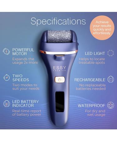 Essy Electric Foot Callus Remover Kit - Dead Skin Remover for Feet & Pedicure Tool - Buy Online on GoSupps.com