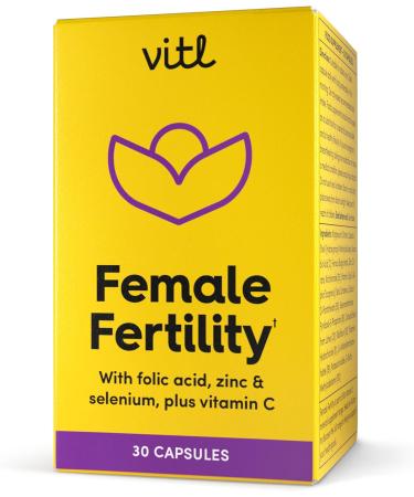 Vitl Female Fertility Supplement - 30 Vegan Capsules - Conception Support for Women - 1 Month Supply - Buy Online on GoSupps.com