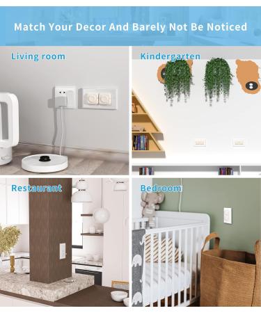 45-Pack Outlet Covers Baby Proofing Socket Protectors with Improved Double Structure Design&Handle Safety Plug Covers for Electrical Outlets to Prevent Toddlers Child Pets from Electrical Hazard white 45pcs - Buy Online on GoSupps.com