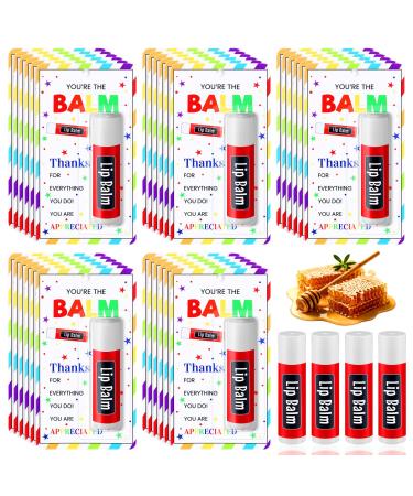 Linyuthia 30 Pack Teacher Appreciation Gifts Lip Balms Bulk Staff Teacher Volunteer Employee Thank You Gifts Teachers' Day Thanksgiving Day Thank You Party Supplies