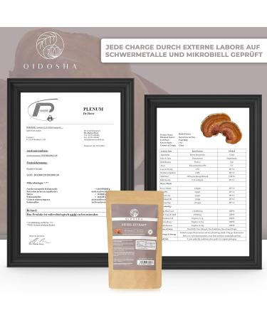 Qidosha Reishi Extract Capsules 500mg - Test Winner 07/23 | 15:1 Premium Ganoderma Lucidum | Vegan | 180 Glass Capsules | High-Dose Reishi Supplement - Buy Online on GoSupps.com