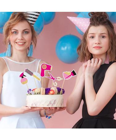 42 Pieces Makeup Cupcake Toppers Barbershop Themed Cupcake Toppers Gold Glitter Haircut Bachelorette Cupcake Picks Cosmetic Beauty Cake Toppers for Bridal Shower Birthday Cake Decorations Supplies - Buy Online on GoSupps.com