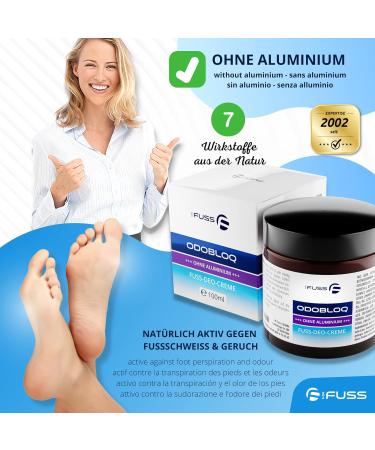  Mr. Fuss Mr. Fuss ODOBLOQ Deodorant Cream for Sweaty Feet and Strong Odors Aluminum-Free 100 ml Cream for Men and Women - Buy Online on GoSupps.com
