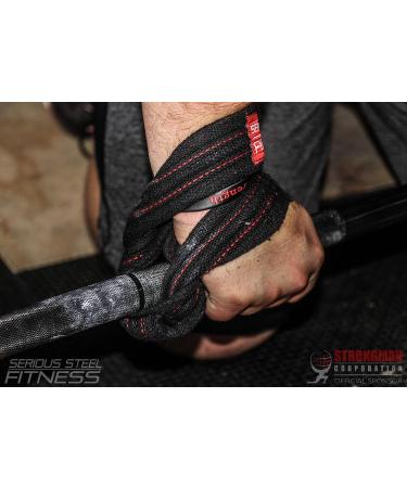 SERIOUS STEEL FITNESS Figure 8 Straps | Deadlift & Axle Bar Lifting Straps | Heavy Duty and Strongman Straps - Black (80 CM - 3 Sizes) - Buy Online on GoSupps.com