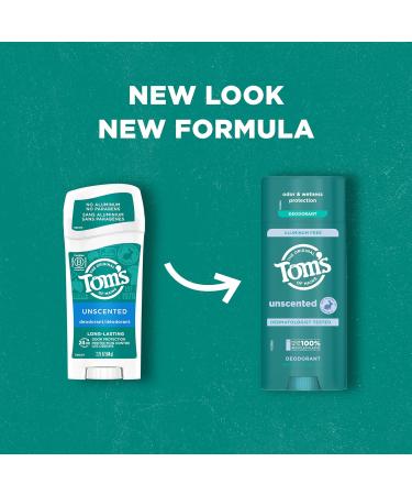 Tom's of Maine Unscented Natural Deodorant for Men & Women - Aluminum Free 2-Pack (3.25 oz Each) - Buy Online - Buy Online on GoSupps.com