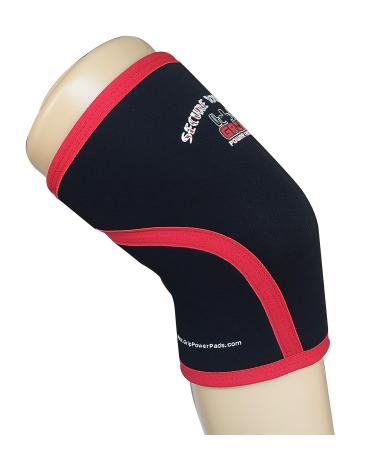 Grip Power Pads 7mm Neoprene Knee Sleeves for Cross Training, Squats, Weightlifting - Size L, Red (Pair) - Buy Online on GoSupps.com