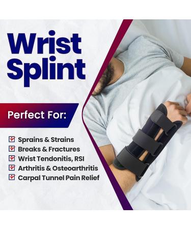 Carpal Tunnel Brace Wrist Splint - Longer Support for Forearm & Wrist. Reversible, Night Splint for Carpal Tunnel & Tendonitis Pain - Sm/Med - Buy Online on GoSupps.com
