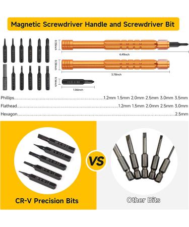 Upgraded Magnetic Eyeglass Repair Kit with Magnifying Glass Tool and 12 Screwdriver Bits - for Eyeglass, Sunglass, Watch, Laptop - Includes Nose Pads, Screws, Tweezer - Buy Online on GoSupps.com