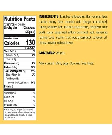 Krusteaz Honey Cornbread and Muffin Mix - 15 OZ (Pack of 12) | No Artificial Colors, Flavors, or Preservatives - Buy Online on GoSupps.com