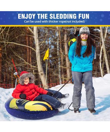 Large 47 Inch Snow Tube with 4 Snow Patches - Waterproof Inflatable Sled for Winter Fun | Space Theme, Heavy Duty K80 PVC Material, -30F Resistant - Buy Online on GoSupps.com