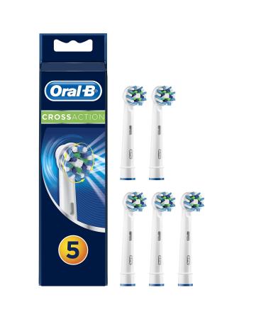Oral-B CrossAction Electric Toothbrush Replacement Heads Powered by Braun - Pack of 5