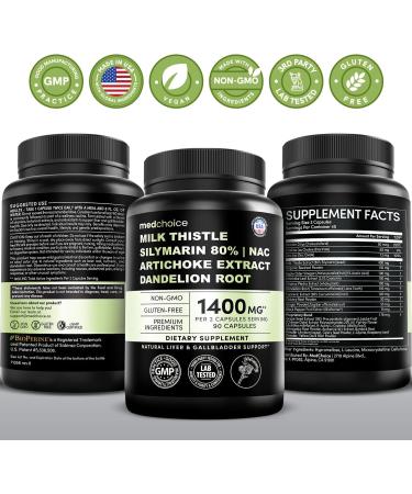 Milk Thistle Supplement w/ NAC Artichoke & Dandelion Liver Support Supplement & Gallbladder Supplements in One Liver Detox Milk Thistle & Liver Care Supplements 90 Vegan Capsules Pack of 1 90 Count (Pack of 1) - Buy Online on GoSupps.com