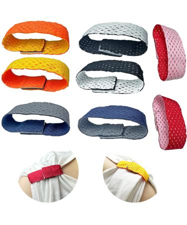 Prriudy 4 Pairs 8 Colors Jersey Sleeve Bands Soccer Softball Sleeve Ties Sports Sleeve Straps with Hook and Loop Fasteners Style 1 4 Pairs 8 Colors